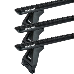 Rhino Rack JC-04743 Sportz RL150 Black 3 Bar Roof Rack for Jeep Cherokee XJ 5dr SUV with Rain Gutter (1984 to 2001) - Gutter Mount