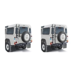 CRUZ escalera plegable Land Rover Defender Roof Rack for LAND ROVER Defender 3dr SUV with Rain Gutter  (1983 to 2016)