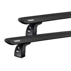 Thule 751 WingBar Rapid System Black 2 Bar Roof Rack for Ford Transit L1H1 (V) 4dr SWB Low Roof with Factory Mounting Point (2014 onwards) - Factory Point Mount