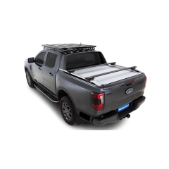 Rhino Rack JC-01556 Vortex RX Black 2 Bar Roof Rack for Ford Ranger P703 4dr Ute with Bare Roof (2022 onwards) - Raised Rail Mount