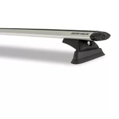 Rhino Rack JA9926 Vortex RCL Ditch Mount Silver 2 Bar Roof Rack for Mitsubishi Lancer Evo X 4dr Sedan with Bare Roof (2007 to 2015) - Factory Point Mount