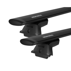 Yakima JetStream SkyLine Black 2 Bar Roof Rack for Tesla Model S with glass roof 5dr Hatch with Bare Roof (2013 onwards) - Factory Point Mount