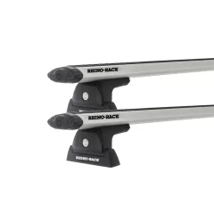 Rhino Rack JA7942 Vortex RLT600 Ditch Mount Silver 2 Bar Roof Rack for DODGE RAM 4dr Ute with Bare Roof (2009 to 2018)