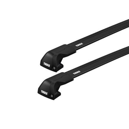 Thule WingBar Edge Black 2 Bar Roof Rack for Isuzu MU-X LS-T Gen2 5dr SUV with Flush Roof Rails (2021 onwards) - Flush Rail Mount