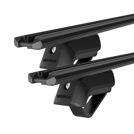 Yakima TrimHD TimberLine Black 2 Bar Roof Rack for JAC T9 Dual Cab 4dr Ute with Raised Roof Rail (2024 onwards) - Raised Rail Mount