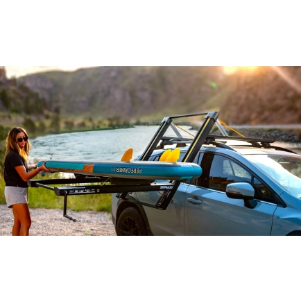 Dropracks 1600mm Elevating Roof Racks with Thule 7104 Legs for Great Wall Steed 4dr Ute with Raised Roof Rail (2016 to 2023) - Raised Rail Mount