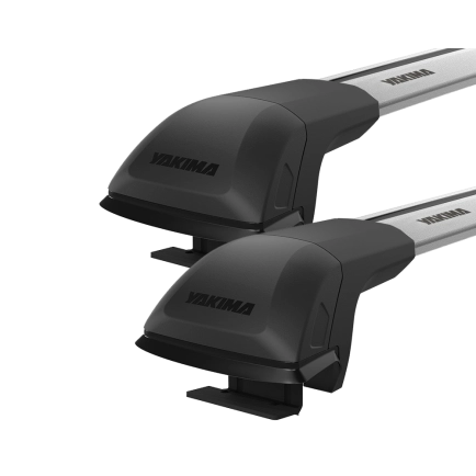 Yakima JetStream FX TimberLine Silver 2 Bar Roof Rack for HSV Colorado RG 4dr Ute with Raised Roof Rail (2018 to 2020) - Raised Rail Mount