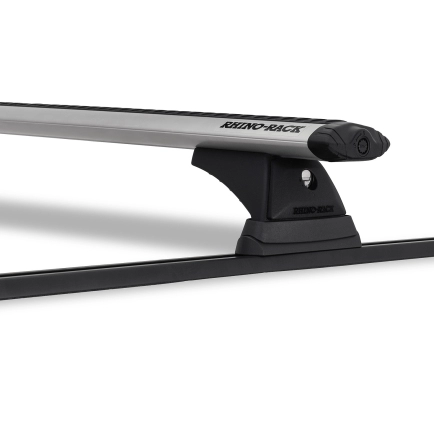 Rhino Rack JB0820 Vortex RCH Trackmount Silver 2 Bar Roof Rack for Ford Explorer UN-US 5dr SUV with Bare Roof (1996 to 2001) - Track Mount