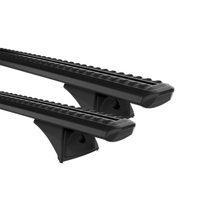Rhino Rack JC-04654 Sportz RX300H Trackmount Black 2 Bar Roof Rack suits Toyota Hilux N80 4dr Ute with Bare Roof (2015 onwards) - Track Mount