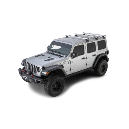 Rhino Rack JB0883 - Heavy Duty RCL Silver 3 Bar Rhino-Rack Backbone Roof Rack for JEEP Wrangler 5dr SUV from 2019