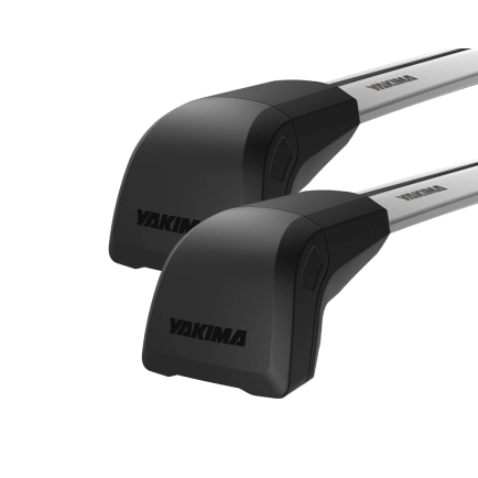 Yakima JetStream FX BaseLine Silver 2 Bar Roof Rack for Tesla Model 3 4dr Sedan with Bare Roof (2007 onwards) - Clamp Mount