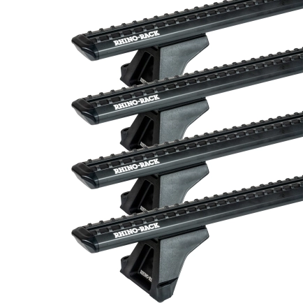 Rhino Rack JC-05264 Sportz RLTF Black 4 Bar Roof Rack for Mercedes Benz Sprinter NCV3 2dr LWB High Roof with Factory Mounting Point (2006 to 2018) - Factory Point Mount