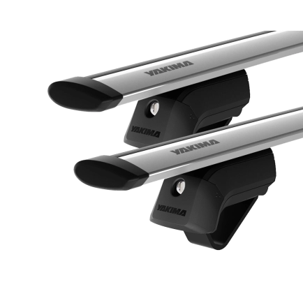 Yakima JetStream Silver 2 Bar Roof Rack for Infiniti QX80 Z62 5dr SUV with Raised Roof Rail (2014 to 2019) - Raised Rail Mount