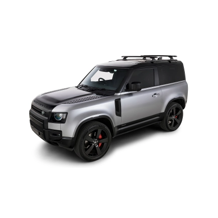 Rhino Rack JC-01594 Vortex RCH-RCL Black 2 Bar Roof Rack for Land Rover Defender 130 Gen2 5dr SUV with Factory Fitted Track (2023 onwards) - Factory Point Mount