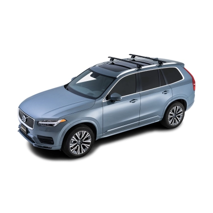 Rhino Rack JB1646 Vortex SX Black 2 Bar Roof Rack for Volvo XC90 5dr SUV with Raised Roof Rail (2015 onwards) - Flush Rail Mount