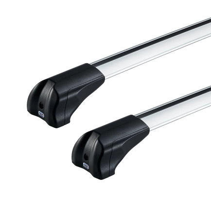 CRUZ Airo Fuse Silver 2 Bar Roof Rack for Jaguar F-Pace 5dr SUV with Flush Roof Rail (2016 onwards) - Flush Rail Mount