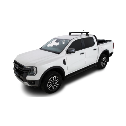Rhino Rack JC-01546 - Heavy Duty 2500 Black 1 Bar Rear Roof Rack for FORD Ranger 4dr 4dr Ute from 2022