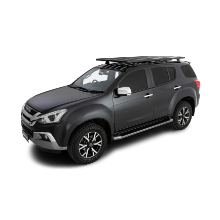 Rhino Rack JB1362 Pioneer Platform (2128mm x 1236mm) with RLT Legs for Isuzu MU-X LS-T 5dr SUV with Raised Roof Rail (2013 to 2021) - Track Mount