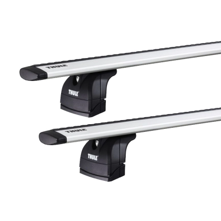 Thule 753 WingBar Rapid System Silver 2 Bar Roof Rack for Infiniti QX30 H15 5dr Hatch with Flush Roof Rail (2016 to 2019) - Flush Rail Mount