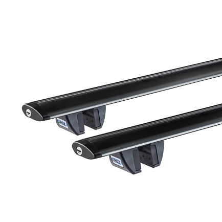 CRUZ Airo Dark R Roof Rack for TATA Telcosport 3dr Hatch with Raised Roof Rail (1991 to 1998)