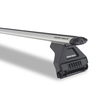 Rhino Rack JA2576 Vortex RL110 Silver 3 Bar Roof Rack suits Toyota Land Cruiser Prado 5dr 90 Series with Bare Roof (1996 to 2002) - Gutter Mount