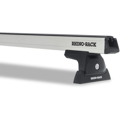 Rhino Rack JA8637 - Heavy Duty RLT600 Ditch Mount Silver 2 Bar Roof Rack for NISSAN Navara 4dr 4dr Ute from 2021