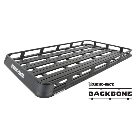 Rhino Rack JB0018 Pioneer Tray (2000mm x 1140mm) for Isuzu MU-X LS-T 5dr SUV with Raised Roof Rail (2013 to 2021) - Factory Point Mount