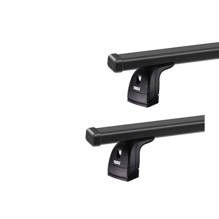 Thule 751 SquareBar Evo Black 2 Bar Roof Rack for LDV Maxus SWB Lo Roof with Factory Mounting Point (2005 onwards) - Factory Point Mount