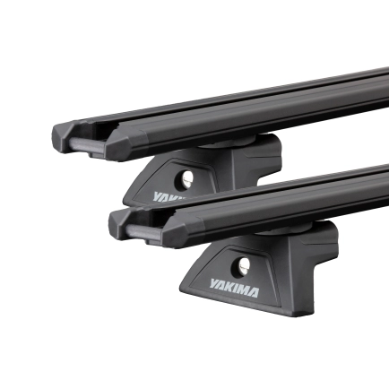 Yakima LockNLoad TrimHD Black 2 Bar Roof Rack for Audi A4 Allroad 5dr Wagon with Raised Roof Rail (2019 onwards) - Raised Rail Mount