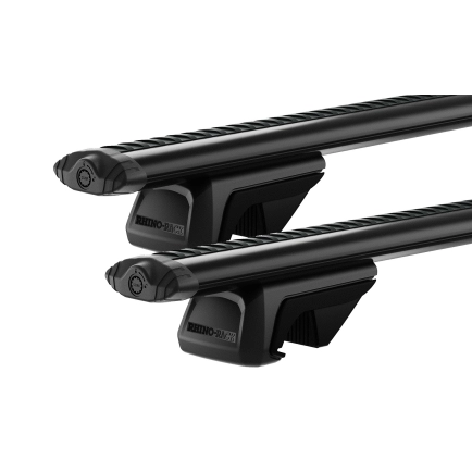 Rhino Rack JC-01532 Vortex RX Black 2 Bar Roof Rack for Audi A4 Allroad 5dr Wagon with Raised Roof Rail (2019 onwards) - Raised Rail Mount