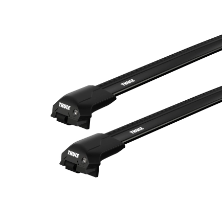 Thule WingBar Edge Black 2 Bar Roof Rack for Audi A4 Allroad 5dr Wagon with Raised Roof Rail (2019 onwards) - Raised Rail Mount