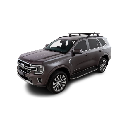 Rhino Rack JC-01947 Vortex RX200 Black 2 Bar Roof Rack for Ford Everest U704 5dr SUV with Flush Roof Rail (2022 onwards) - Flush Rail Mount