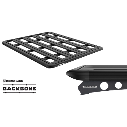 Rhino Rack JC-01695 Pioneer 6 Platform (1900mm x 1240mm) with Backbone for Isuzu MU-X LS-T Gen2 5dr SUV with Flush Roof Rail (2021 onwards)