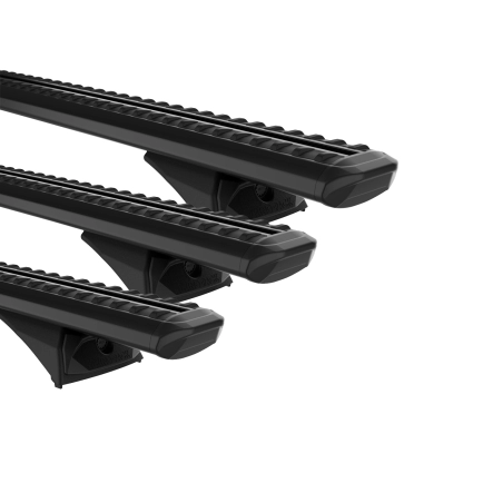 Rhino Rack JC-04628 Sportz RX300L Black 3 Bar Roof Rack for Holden Colorado7 5dr SUV with Flush Roof Rail (2012 to 2018) - Factory Point Mount