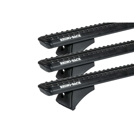 Rhino Rack JC-04921 Sportz RCH Black 3 Bar Roof Rack for Infiniti QX80 Z62 5dr SUV with Raised Roof Rail (2014 to 2019) - Factory Point Mount