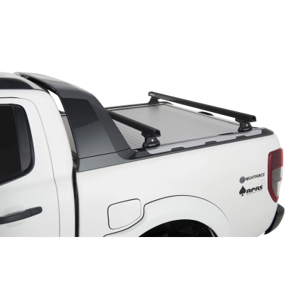Rhino Rack JA6220 - Heavy Duty RLT600 Black 2 Bar Roof Rack for FORD Ranger 4dr 4dr Ute from 2012