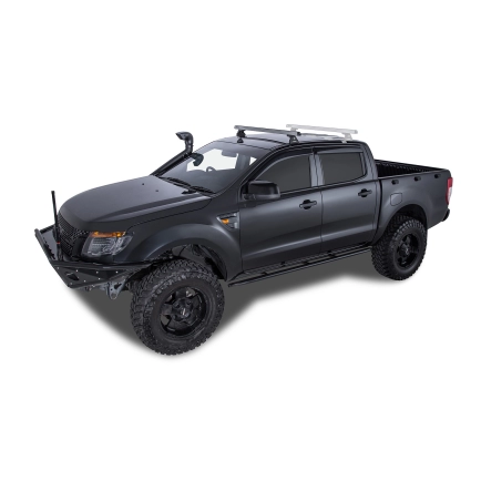 Ford Ranger PX (Double Cab) | Heavy Duty RLT600 Silver 1 Bar Front Roof Rack | Rhino-Rack