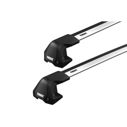 Thule 7205 WingBar Edge Silver 2 Bar Roof Rack for Porsche Cayenne Mk3 5dr SUV with Bare Roof (2018 onwards) - Clamp Mount