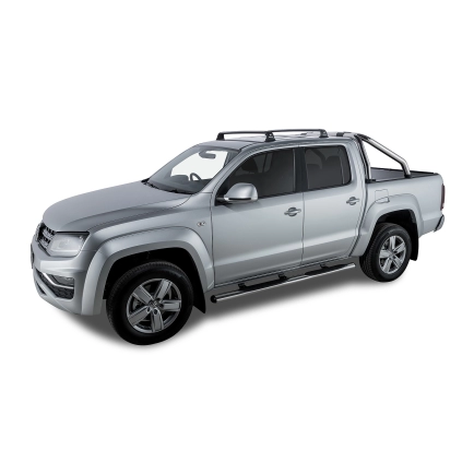 Rhino Rack RVP24 Vortex RVP Black 2 Bar Roof Rack for Volkswagen Amarok 4dr Ute with Bare Roof (2011 to 2023) - Factory Point Mount