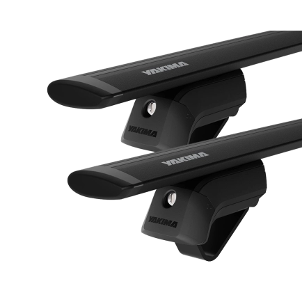 Yakima JetStream TimberLine Black 2 Bar Roof Rack for JAC T9 Dual Cab 4dr Ute with Raised Roof Rail (2024 onwards) - Raised Rail Mount