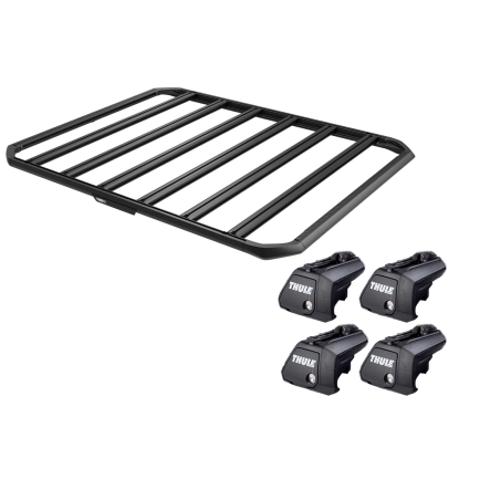 Thule 7104 Caprock M (1500 x 1500mm) Platform for Seat Ateca 5dr SUV with Raised Roof Rail (2016 onwards) - Raised Rail Mount