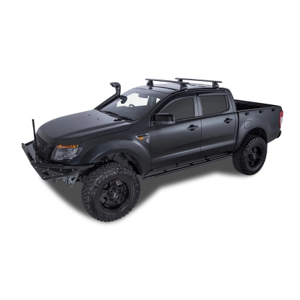 Ford Ranger PX (Double Cab) | Vortex 2500 Black 2 Bar Roof Rack | Rhino-Rack