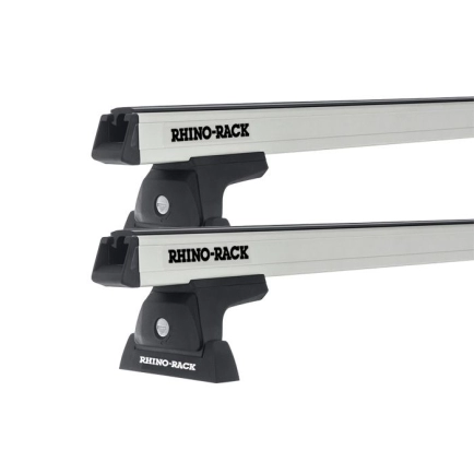 Rhino Rack JA7924 Heavy Duty RLT600 Silver 2 Bar Roof Rack for MITSUBISHI Express 4dr SWB Low Roof with Factory Mounting Point (2020 onwards)