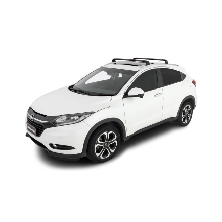 Rhino Rack RVP82 Vortex RVP Black 2 Bar Roof Rack for Honda HR-V RU 5dr SUV with Flush Roof Rail (2015 to 2021) - Factory Point Mount