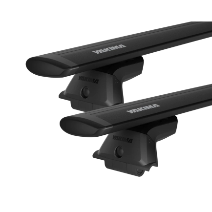Yakima JetStream SkyLine Black 2 Bar Roof Rack for Tesla Model S with glass roof 5dr Hatch with Bare Roof (2013 onwards) - Factory Point Mount