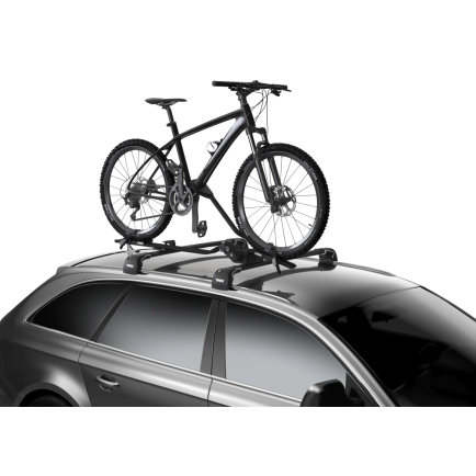thule proride black bike carrier frame mounted roof racks galore roof mounted bike carrier